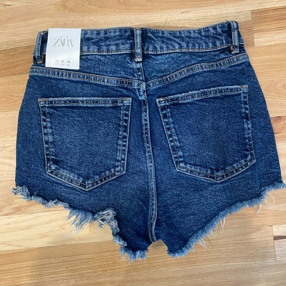 NWOT Hi-Rise ZARA Cut Off Shorts - Picture 5 of 7